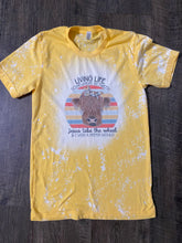 Load image into Gallery viewer, Living Life Somewhere Between Jesus Take the Wheel and I Wish a Heifer Would Bleached Shirt/ Graphic Tee