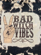 Load image into Gallery viewer, Bad Witch Vibes Bleached Shirt/ Graphic Tee