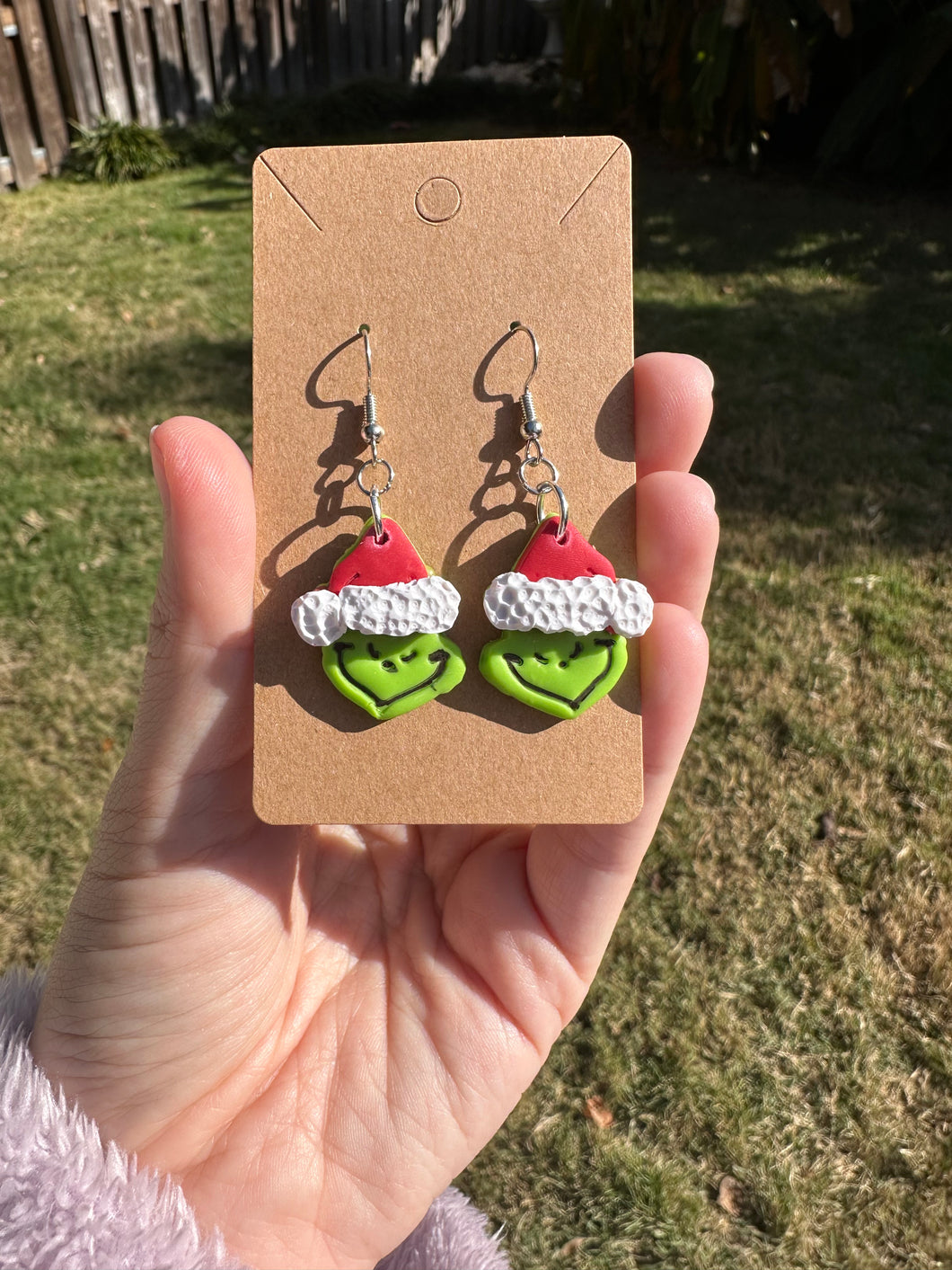 Green Christmas Character Earrings