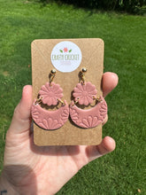 Load image into Gallery viewer, Floral Dangly Polymer Clay Earrings
