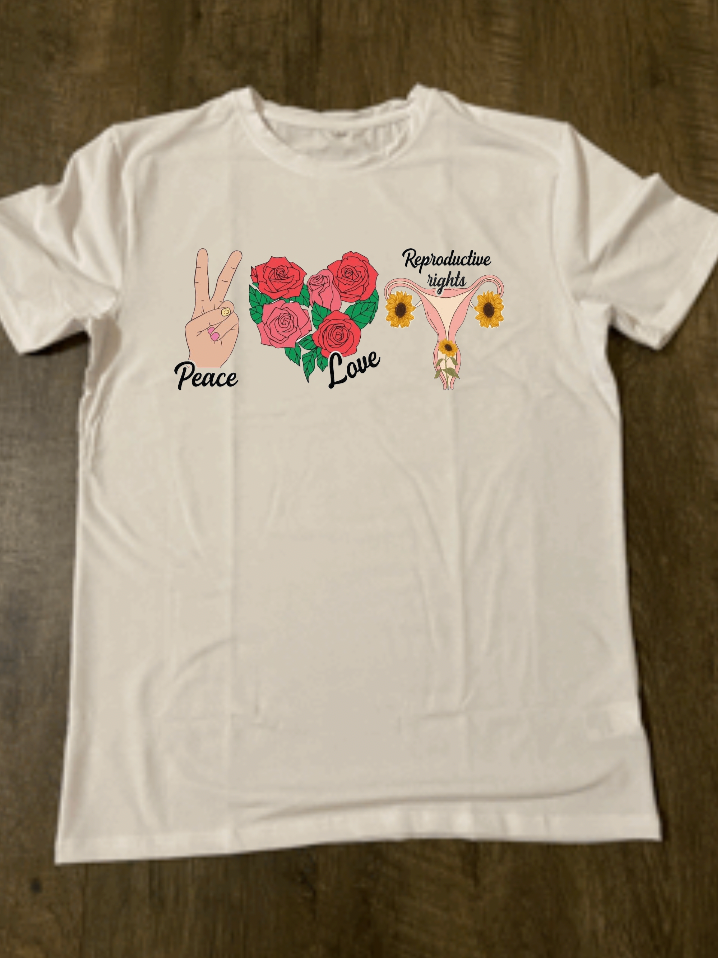 Peace Love Reproductive Rights Graphic Tee