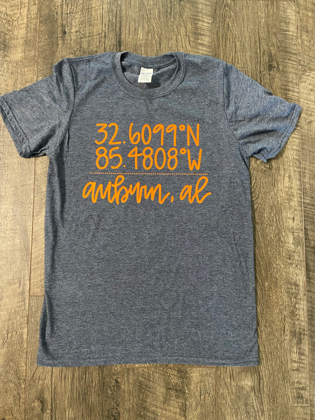 Auburn Coordinates Vinyl Shirt