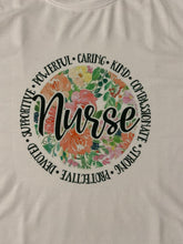 Load image into Gallery viewer, Floral Nurse Graphic Tee
