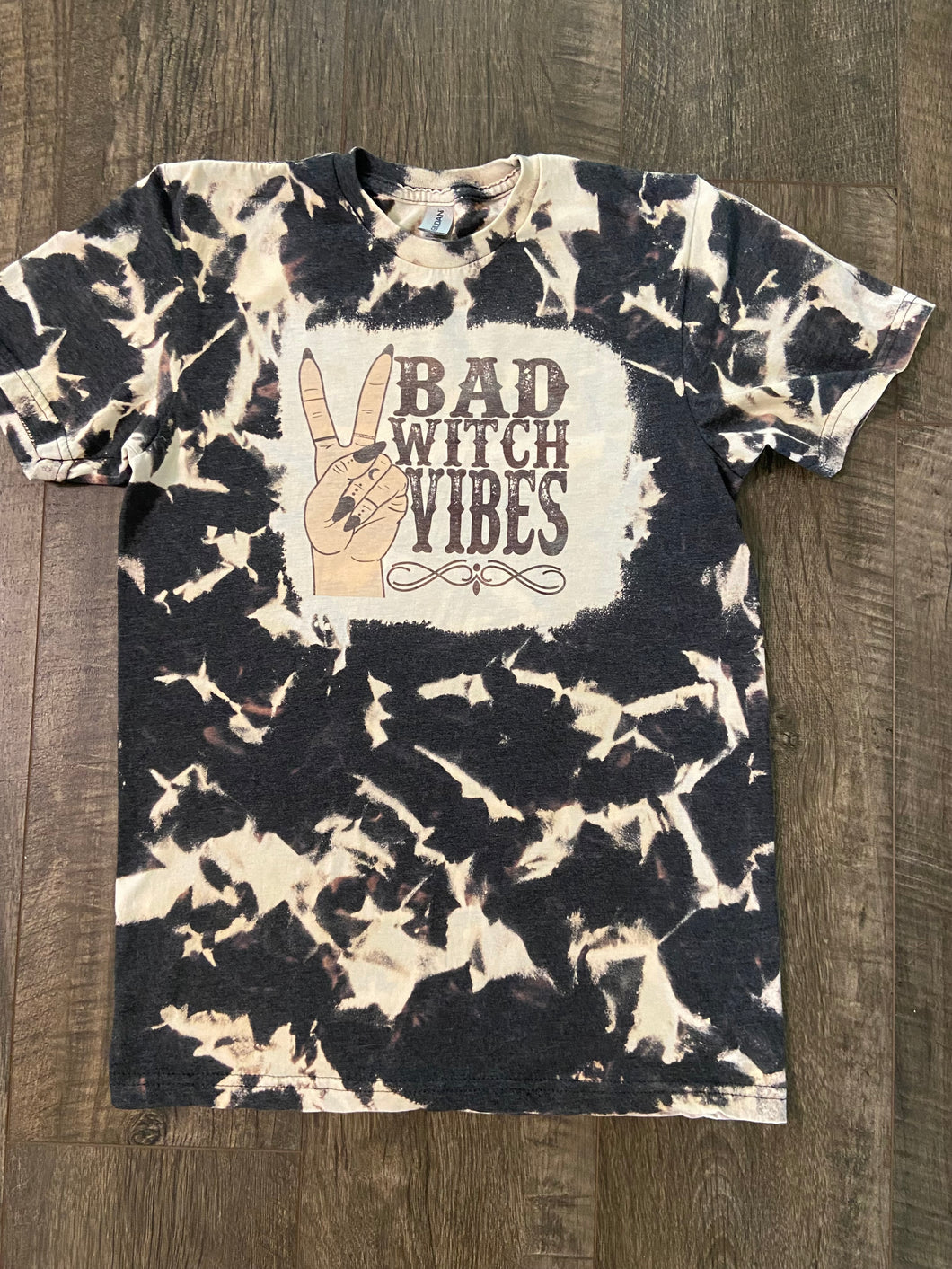 Bad Witch Vibes Bleached Shirt/ Graphic Tee