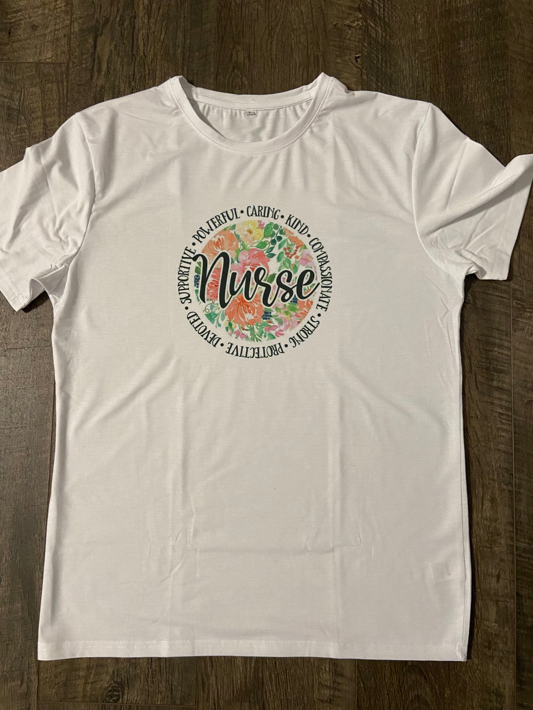 Floral Nurse Graphic Tee