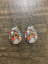 Load image into Gallery viewer, Colorful Doodle Teardrop Earrings
