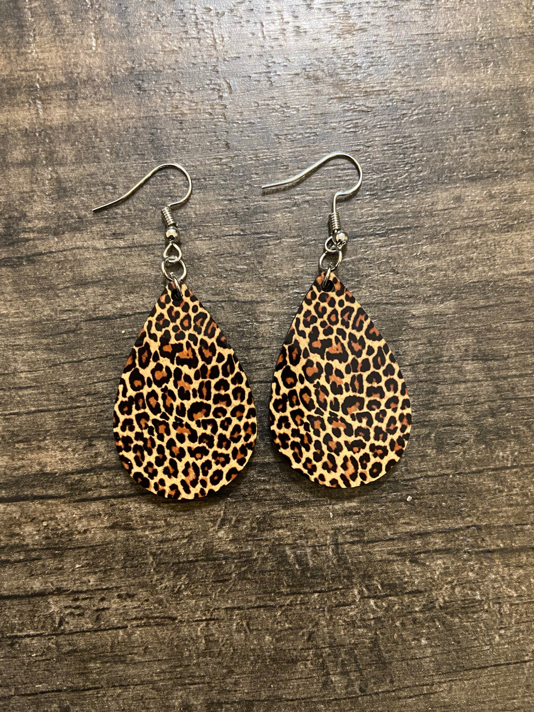 Cheetah Print  Teardrop Earrings