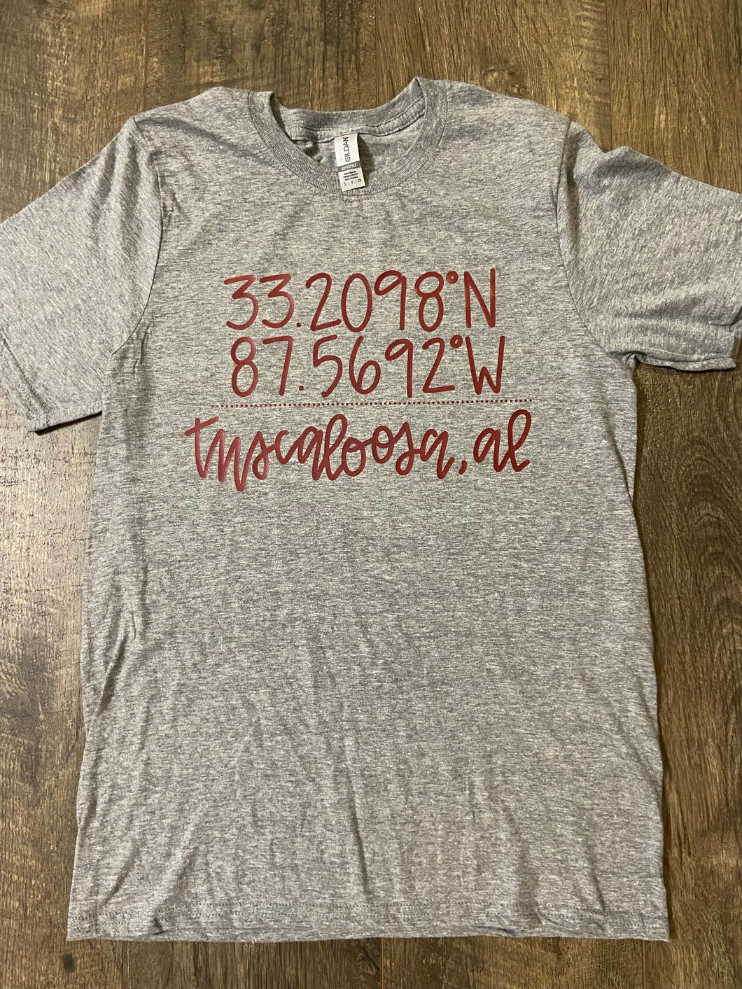 Tuscaloosa Coordinates Vinyl Shirt