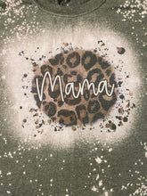 Load image into Gallery viewer, Cheetah Print Mama Bleached Shirt/ Graphic Tee
