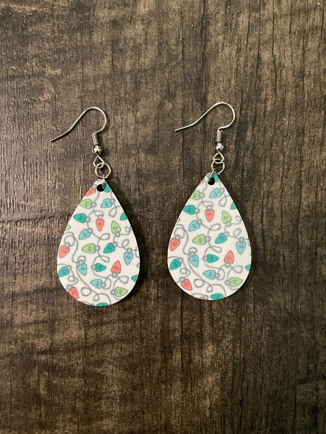 Christmas Lights Teardrop Earrings