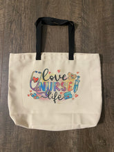 Load image into Gallery viewer, Love Nurse Life Tote Bag
