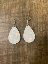 Load image into Gallery viewer, Blue Leaves Teardrop Earrings
