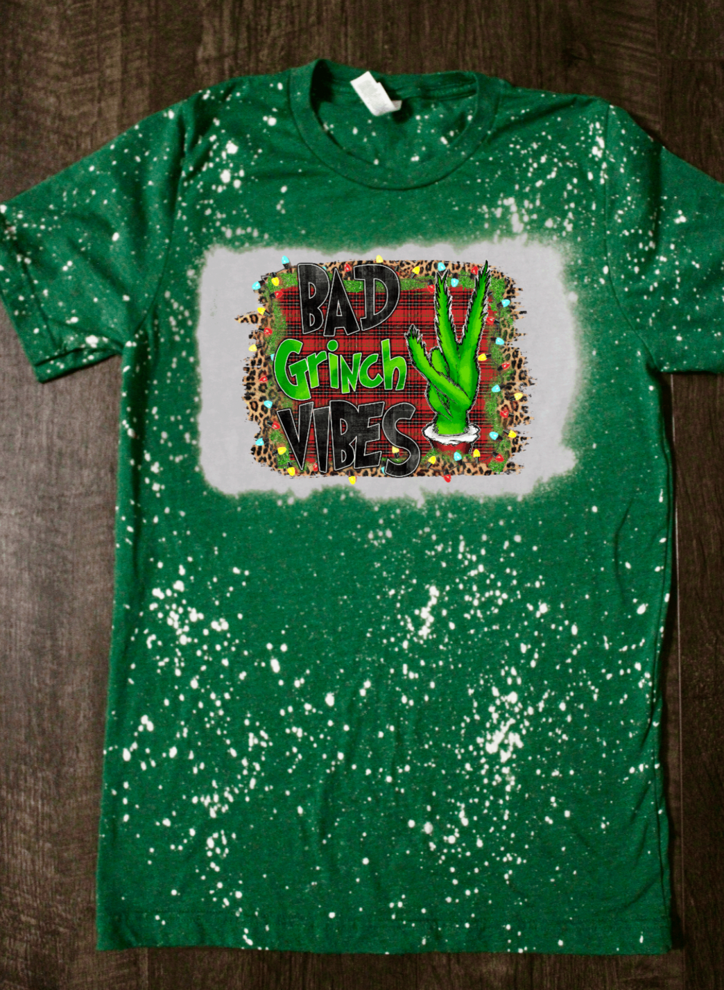 Bad Grinch Vibes Bleached Shirt