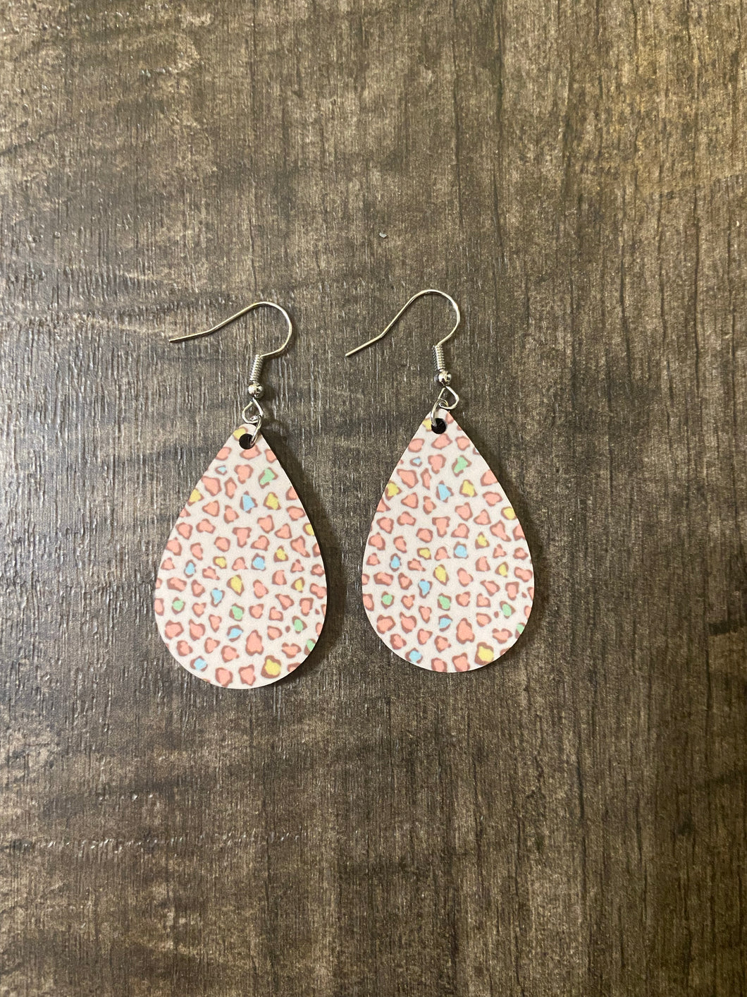 Multi-Color Leopard Print Teardrop Earrings