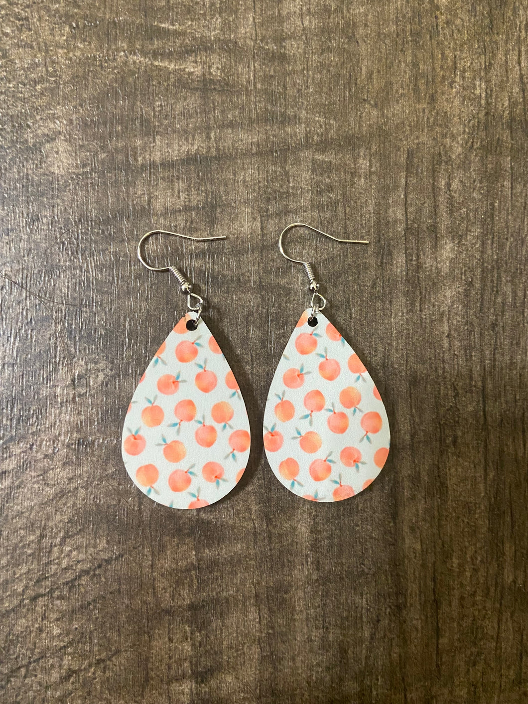 Peach Teardrop Earrings