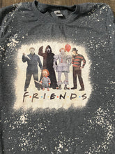 Load image into Gallery viewer, Scary Movie Friends Bleached Shirt/ Graphic Tee
