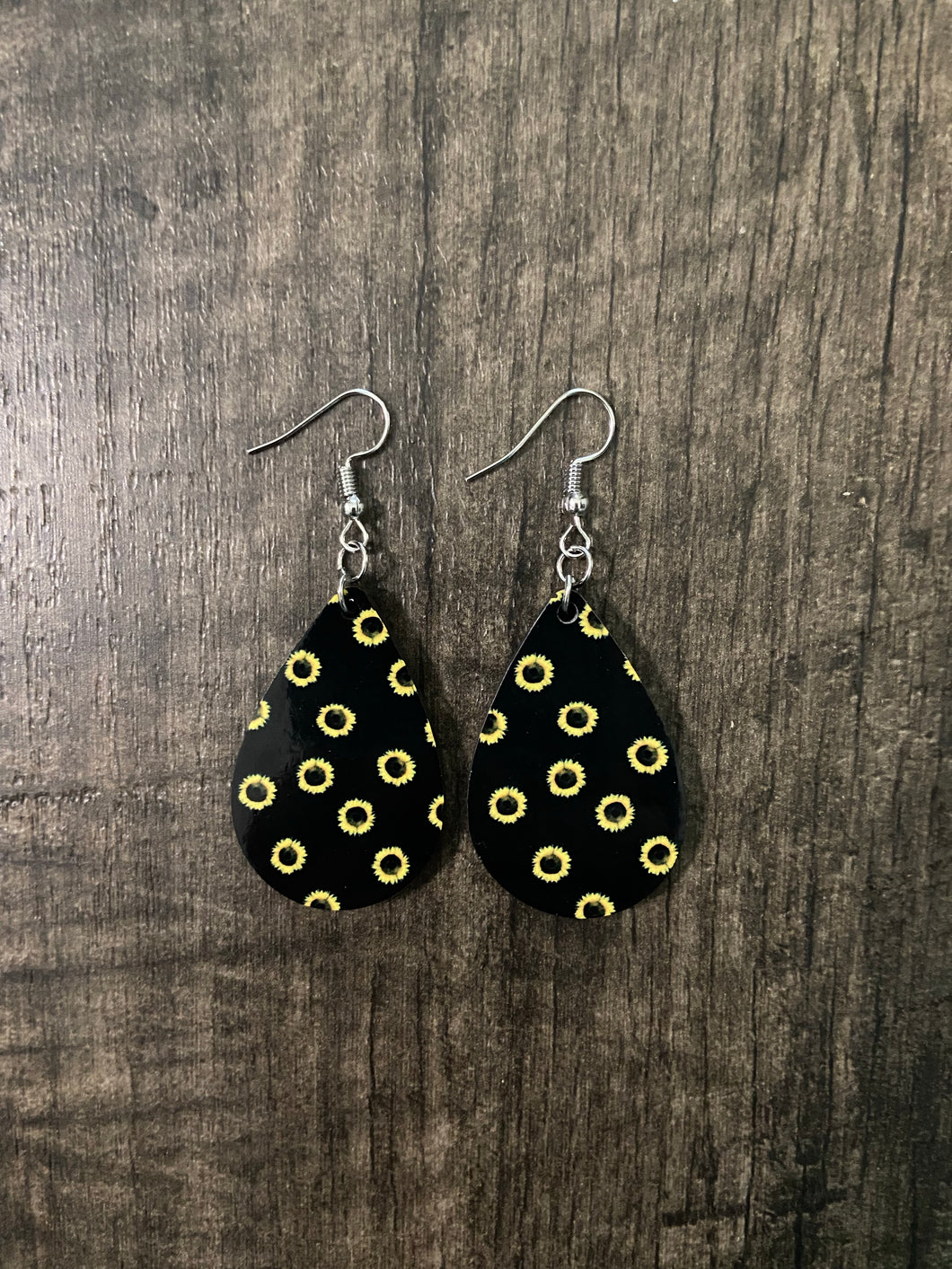 Sunflower Teardrop Earrings