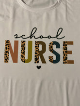 Load image into Gallery viewer, Cheetah School Nurse Graphic Tee
