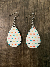 Load image into Gallery viewer, Rainbow Hearts Teardrop Earrings
